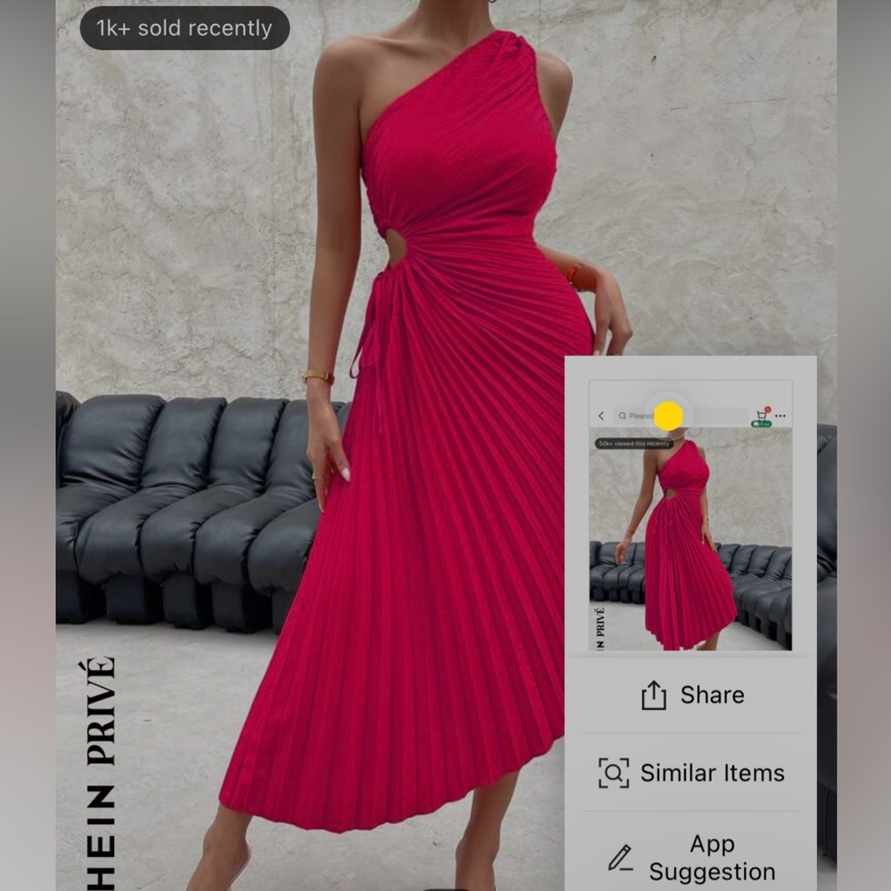 Women's Pink Pleated Skirt